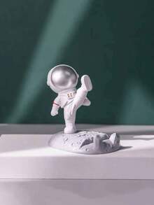 Astronaut Phone Stand - Kicking Legs Silver Creative Cartoon Phone Holder Slouchy Binge-Watching Tablet Support Stand Home Desktop Decoration Ornament - Multicolor - View 3