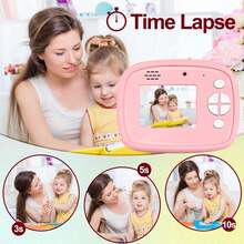 1080P HD Video Recording Instant Print Camera, 16X Digital Zoom Children's Instant Print Camera, Suitable For 3-12 Years Old Boys And Girls, Ideal Christmas, Birthday And New Year Gift, Record Travel Footprints - D1-b - View 4