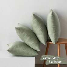 MIULEE - Juego de fundas de almohada decorativas para exteriores de lo impermeables para jardín tienda de campaña balcón sá estilo granja 0x0 cm gris - Gris verde - Ver 7