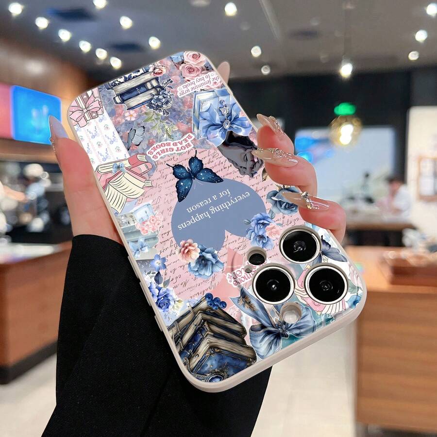 Las fundas para teléfono Mexican Floral Bookish Bow son compatibles con , Apple, VIVO, OPPO, , Transsion, , y Honor. Fabricadas en silicona TPU, ofrecen protección contra golpes y caídas. - Blanco - Ver 1