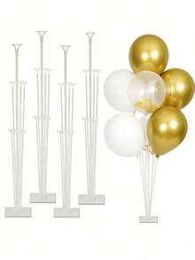 1/2/4 Sets Balloon Stand With Square Self-Adhesive Base (Balloons Not Included), No Power Required, Suitable For Birthday, Wedding, New Year, Graduation Ceremony And Holiday Atmosphere Decoration - Multicolor - View 6