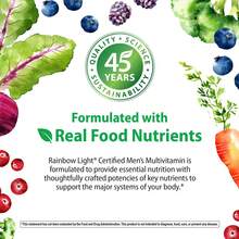 Rainbow Light Mens Multivitamin One + | 150 Caplets | Supports Cellular Energy & Immune Health | With Vitamins C, D, And Zinc | Real Food Nutrients, Digestive Enzymes & Probiotics - 120 片裝(1 包) - 查看 6