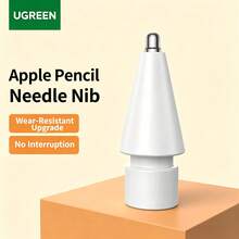 UGREEN Compatible With Apple Pencil Technical Tips, This Metal Flat Tip Is Compatible With Apple's First And Second Generation Styluses And Universal Capacitive Styluses. It Features A Non-Slip, Wear-Resistant Design With Strong Damping, And An Ultra-Fine Tip Suitable For Writing And Drawing. LP452 Is A Replacement Tip For IPad Styluses. - White - View 2