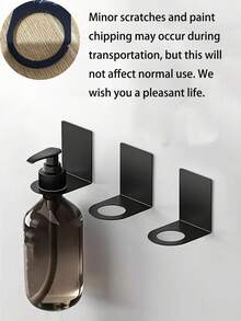 Extra Large Stainless Steel Wall-Mounted Storage Rack, No Drilling Required, Space-Saving. Suitable For Shower Gel Rack, Hand Soap Rack, Shampoo Rack, Dish Soap Rack And Space Aluminum Alloy Wall-Mounted Bottle Rack. Perfect Bathroom Accessory For Kitchen, Bathroom, Hotel And Home. A Must-Have For Every Household. - Multicolor - View 9