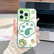 1 pieza Funda con borde TPU suave y respaldo PET+PC, diseño único y alta apariencia, compatible con iPhone, , , OPPO, Realme, Honor, , Redmi, , Vivo y , versátil para todo look, antirayaduras y con tacto cómodo MXQSCYK48 - CYK-GN-MXQSCYK48 - Ver 2