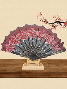 1pc Forever & Moment Exquisite Vintage Plastic Frame Folding Hand Fan, Butterfly Pattern, Portable Handheld Fan, Suitable For Wedding Dance - Multicolor - View 15