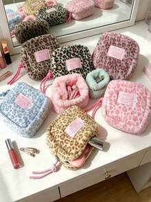 3D Cute Doll Shaped Makeup Bag, 2-In-1 Doll Storage Portable Small Item Pouch, Desktop Cosmetic & Accessories Organizer, Multiple Colors To Choose From, Round & Full Body Design With Secure Compartment Inner Pockets, Neatly Organize Powder, Lip Gloss, Earphones And Hair Ties, Ultra-Soft Crystal Velvet Surface Provides 360° Soft Cushioning, Effectively Buffers Daily Carrying Bumps - Multicolor - View 8