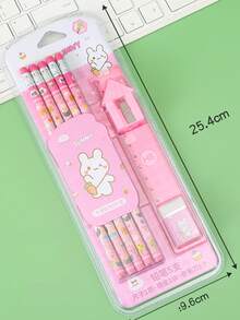 8pcs Pencil Stationery Set, Back To School Gift For Teenagers, School Supplies - A - View 1