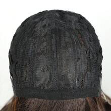 Peruca Cabelo Wig Média Lisa Ondulado Com Franja Bio Orgânica Idêntica Humano Premium RONISE +WIGCAP SP4.30/Castanho Cobre - SP4/30 - Visão 5