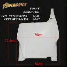 PowerMotor 摩托車前號牌塑料蓋，適用於 CR125R CR250R CRF450R 2010 2011 2012 2013 CRF 250RX 450RX 2019 2020，越野賽車 Motocross Enduro 號牌蓋 - A - 查看 1