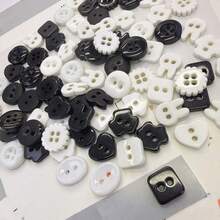 5/15/25/30Pcs Rhinestone Cartoon Shaped Buttons Mixed Pack, Resin Buttons, DIY Handmade Decoration Accessories, Pearlescent Texture Shirt Cardigan Sweater Versatile Buttons Random Styles - Multicolor - View 12