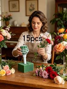 20件/10件/8件/1件/2件/4件/6件 5.51" X 3.14" X 1.77" 乾濕兩用花藝泡沫磚，綠色聚苯乙烯泡沫塊，適用於花藝插花、植物裝飾與DIY手工藝，春季花卉與手工藝品 - 彩色 - 查看 13