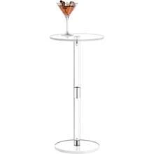 Acrylic Drink Table Suitable For Small Spaces, Modern Round Coffee Table, Sturdy Acrylic Coffee Table Suitable For Living Room And Bedroom (9.8 Inches X7.87 Inches X21.2 Inches, Transparent) - Multicolor - View 5
