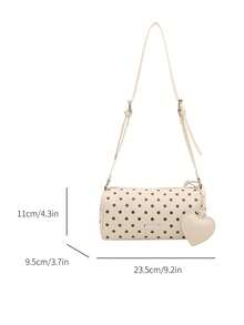 Bolso de mujer con lunares de moda, bolso bandolera, bolso almohada versátil con lunares, bolso bandolera de hombro, bolso pequeño con encanto de corazón para mujeres - Multicolor - Ver 8