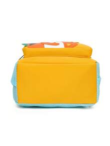 Cute Patchwork Colorblock Dinosaur Large Capacity Lightweight School Style Backpack - Yellow - View 5