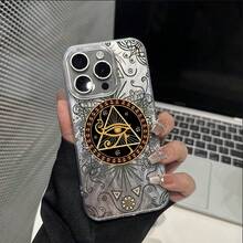 1 pieza Funda con borde TPU suave + respaldo PC+PET, marco de cámara transparente, respaldo con degradado tipo pluma, bordes blandos antiimpactos, diseño único y alta apariencia, compatible con iPhone y Galaxy, versátil para todo look, antiarañazos y tacto cómodo MXYSK303 - YSK-XYM-MXYSK303 - Ver 3