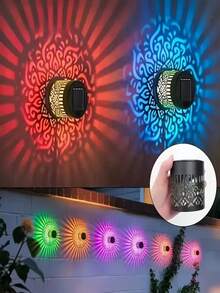 4入組太陽能曼陀羅玫瑰投影燈 LED 太陽能牡丹壁燈 戶外園藝燈 適用於花園裝飾、庭院裝飾、露台裝飾、圍欄裝飾、牆面裝飾、樓梯裝飾、小徑裝飾、居家裝飾、婚禮與派對裝飾 - 太陽能壁燈 - 查看 16