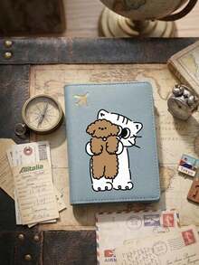 1pc Cute Cartoon Cat Passport Cover, Travel Essential - Suitable For Men And Women, Best Gift - Simple And Fun Design, Vacation Essential Travel Accessory, Portable Open Design, Vacation And Formal Occasions - Ideal Gift For Travelers, Business Trip And Cruise Essential, Fashion Cartoon Style, First Choice For Frequent Travelers. Travel Essential For Passport Holders, Yellow, Black, Blue, Pink, Red, White, 6 Color Options - Multicolor - View 18