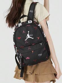 Jordan Compact Backpack For Women, Outdoor Sports Casual Daypack, Adjustable Strap & Tassel Design, Suitable For Work Commute, JD2213008TD-005 - Multicolor/True Black - View 2