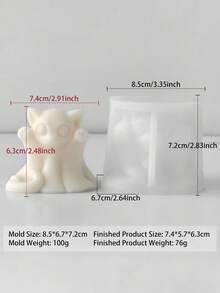 萬聖節趣味貓咪香氛蠟燭矽膠模具 手作貓咪石膏擺飾 適用於手工香氛蠟燭、手工皂、樹脂、石膏翻模、居家裝飾及手工禮品製作 - 貓貓模具 - 查看 7