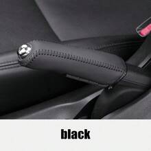 Car Artificial Leather Handbrake Cover Protective Sleeve Handbrake Protector Car Interior Accessories - A - View 9