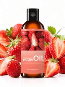100ml/30ml Strawberry Fragrance Essential Oil, Suitable For Aroma Diffuser, Humidifier, Soap/Candle Making, Ideal Gift - one-size - View 1