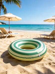 Boia Inflável com Válvula à Prova de Vazamento, Alta Flutuabilidade, Anel Flutuante, Unissex para Adultos, Design Minimalista, Adequado para Piscina, Lazer, Férias de Luxo, Viagem, Praia, Diversão na Água, Essencial de Verão, Temporada de Volta às Aulas - Vários estilos - Visão 24