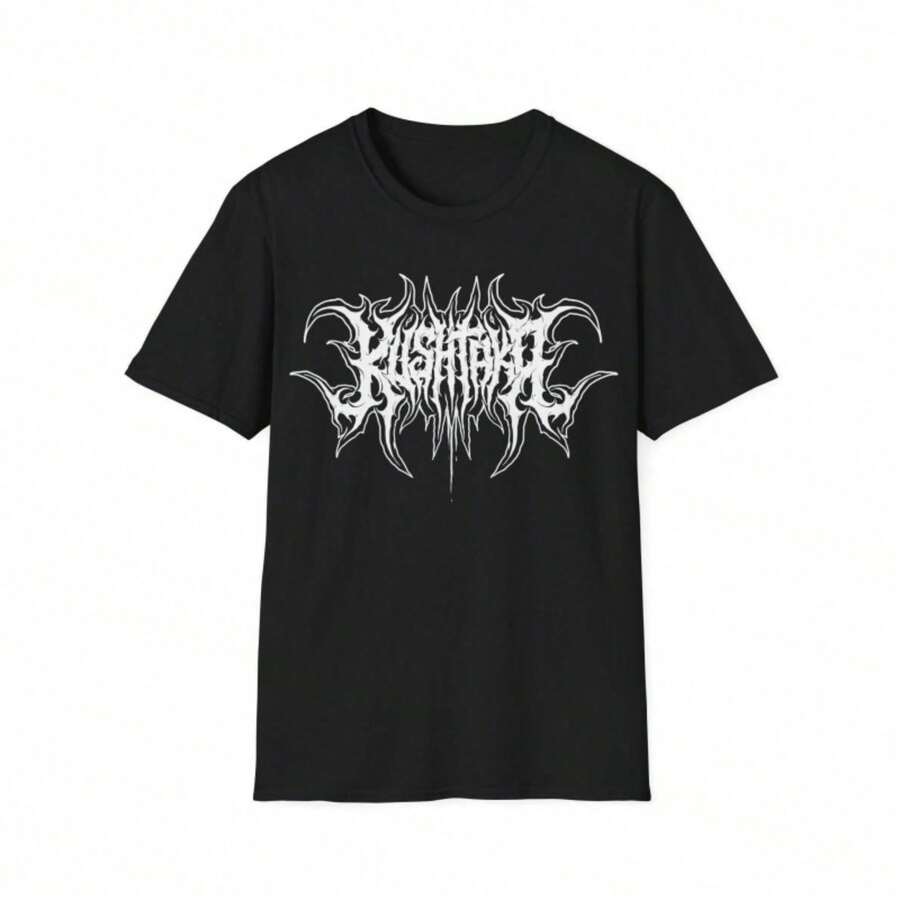 Women's Casual Cotton T-Shirt With Unique Gothic Print, Short Sleeve, Round Neck, Regular Fit, Urban Style, 100% Cotton. - 2 - 查看 1