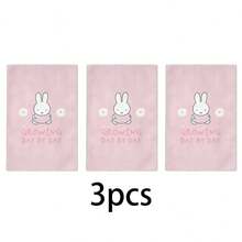 Miniso Handuk Kartun Miffy Bunny, Daisy & Karakter Lainnya, Terbuat dari Katun Murni Lembut, Tersedia dalam Kemasan 1, 2, 3, 4, 5, dan 6 Buah, Sempurna untuk Kamar Mandi & Penggunaan di Rumah - warna - View 3