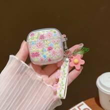 Oil Painting Flower Pattern Protective Case For Huawei Wireless Bluetooth Earbuds FreeBuds 6i New Wireless Audio Earphone Cover FreeBuds SE2/SE3/SE4 Transparent Silicone Earphone Case FreeBuds Pro3/Pro4/FreeBuds SE4/FreeBuds 7i Anti-Drop Earphone Case Pendant Free Clip2 - Flowers - View 18
