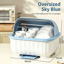 Flip-Top Kitchen Cabinet Storage Box With Lid, Cutlery And Utensil Holder, Home Storage Rack, Cutlery And Utensil Drainer, Drawer-Style Draining Basket, Large Capacity Cabinet - Multicolor - View 14