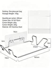 Steel Kitchen Trash Can, Rectangular Metal Garbage Bag Holder, Cabinet Door Waste Storage Rack, With No Electricity Needed For Kitchen Use - Multicolor - View 8
