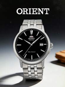 Orient Men's Automatic Mechanical Watch, Black Dial, Stainless Steel Strap, Luminous Hands, Calendar, No Battery, Japanese Movement, High-End Luxury Business Formal Wristwatch, Gift For Husband, Father - Black - View 2