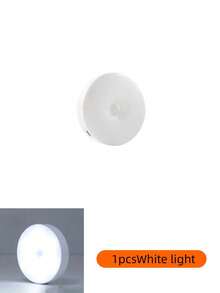 1pc Smart Motion Sensor Light, USB Rechargeable Night Light, Stair Light, Creative LED Bedside Lamp, Bedroom Home Light, Student Dorm Bookshelf Light, Closet Light - White - View 14