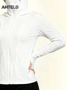 AHTELB Women's Summer Ice Silk Sun Protection Jacket, Outdoor Couple Sun Protection Jacket Sports - White - View 5