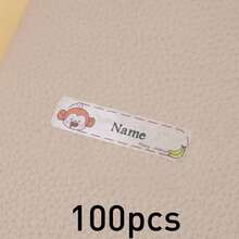 60/100/200/500張客製化貼紙，個性化姓名標籤貼紙，兒童返校用品，可客製化姓名標籤貼紙 - 風格B - 查看 10