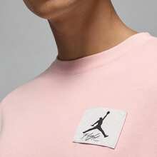 Nike Jordan Flight Essentials Logo-Embellished Stylish And Comfortable Crew Neck Casual Pullover Short-Sleeved T-Shirt For Men, Pink. - Pink - View 6