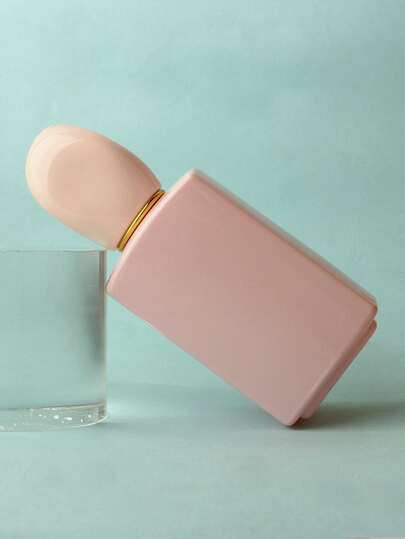 1 pieza Botella de vidrio grueso cuadrada de 50ml recargable para perfume|tónico|loción|dispensador de líquido Botella de spray de niebla fina portátil Botella vacía rosa de presión