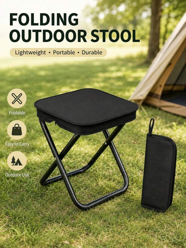 Sillas y taburetes de camping premium para camping & senderismo, tela Oxford impermeable, capacidad de carga de 120kg, sillas plegables portátiles de acero para mochileros, perfectas para picnic al aire libre, vacaciones, temporada de viajes, artículos esenciales de camping
