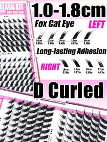 YIDUO Eyelash Cluster, Fox Cat Eye&Manga Lash., 10–18 Mm D-Curl, Individual Eyelash Extensions, Soft And Natural. DIY Eyelash Extensions, Perfect For Home Use. - D - View 5