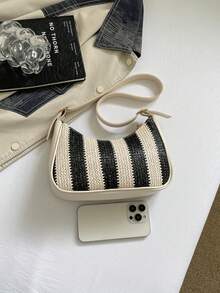 Bolso de Hombro Versátil y a la Moda, Bolso Casual Diario para Mujer - Negro - Ver 3