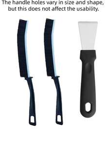 1/3/5 piezas Cepillo de cerdas rígidas para limpiar ranuras, adecuado para limpiar espacios estrechos como baño, fregadero, riel de ventana, azulejo y grifo, se puede usar para limpiar ranuras de baño, ranuras de fregadero, rieles de ventana y grifos - negro - Ver 18