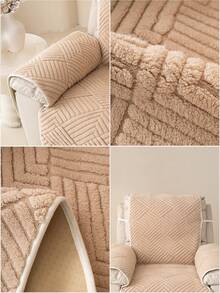 1PC Soft Cotton Velvet Skin-Friendly Single Seat Sofa Recliner Cover, Integrated Design, Machine Washable, All-Season Use, Anti-Slip - Multicolor - View 10