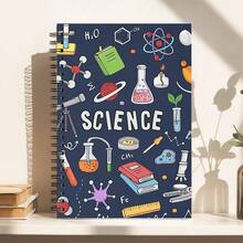 這款精緻的科學主題螺旋筆記本採用大學線頁面與高品質紙張，便攜易攜，非常適合做筆記與學習 - C - 查看 3