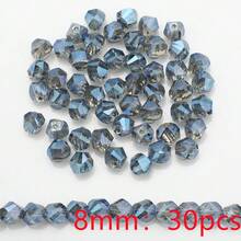 30顆 8mm 玻璃扭曲珠 DIY 手鍊項鍊串珠手工手機鍊鑰匙圈包包吊飾 多種配件材料 - 8mm扭珠 - 查看 30