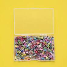 450/350/300pcs Multicolor Plastic Box Painted Colored Safety Pins, Durable, Good Insulation, Perfect For Handicrafts, Sewing And Various Uses, Also Suitable For Organizing Craft Supplies. Bright Colors, Strong And Durable Fastening Clips - Set - View 7