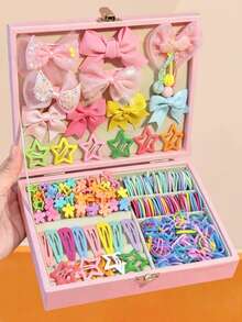 1199/10pcs/Set Multicolor Cute Cartoon Hair Accessories Set, Including Pearl Bow Hair Clips, Sequin Butterfly Hair Clips, Cartoon Hair Clips, Pom Pom Hair Ties, Various Shaped Claw Clips, BB Clips And Hair Bands - Suitable For Girls And Women, Essential For Creating A Sweet And Cute Image - Suitable For All Seasons, Perfect Gift For Girls, Daily Wear - Multicolor - View 15
