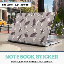 1 Set Pegatina Decorativa para Carcasa de Portátil de 15.3*10.6 Pulgadas Compatible con Apple Compaq/Apple/HP/15.6 Pulgadas-16 Pulgadas y Series Inferiores Pegatina Protectora con Patrón Impreso DIY Sin Residuos Resistente a Arañazos (Incluye 2 Pegatinas para Reposamuñecas) - Ver 1