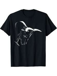 Rolig t-shirt med rodeotema |   Casual sommar-T-shirt för män, T-shirt för utomhussporter, rund hals, korta ärmar, normal passform, digital termisk överföring - Vilken vacker present - Svart - Visa 1