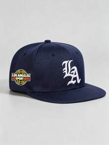 1 Pc Unisex LA Embroidered Fashionable Hip-Hop Baseball Cap, Adjustable Design, Perfect For Outdoor Activities, Travel, And Running - Multicolor - View 3